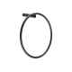 Croscombe Matt Black Towel Ring